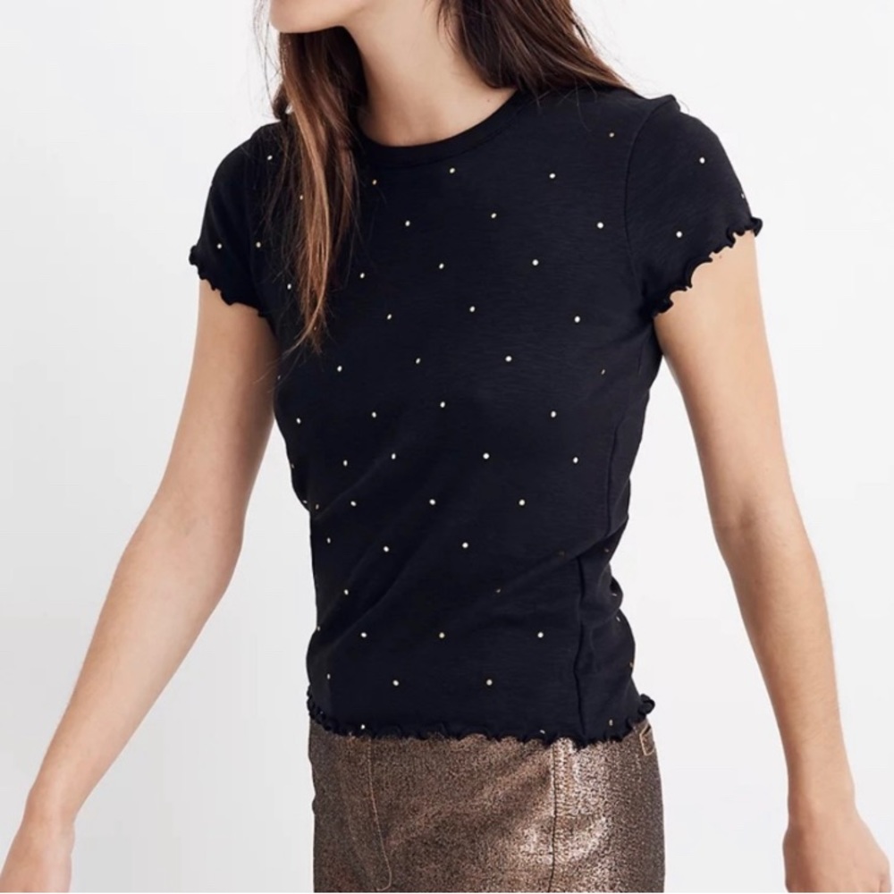 Madewell fitted polka dot tee